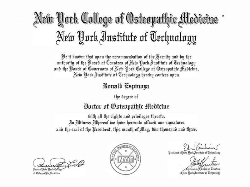 Medical Diploma Dr Espinoza