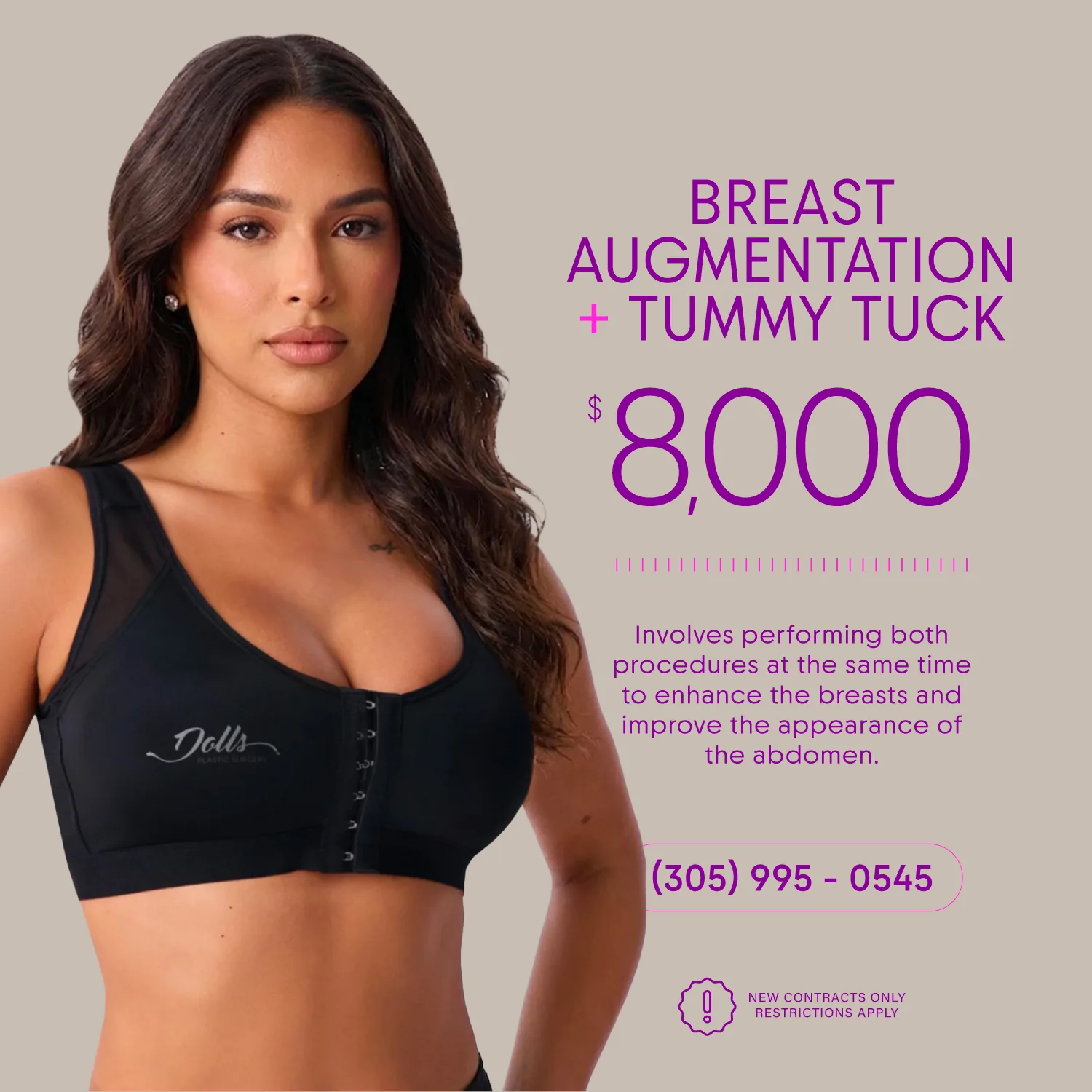 Breast Augmentation + Tummy Tuck special offer at Dolls Plastic Surgery